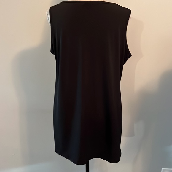 Belldini | XL | Black | Sleeveless Blouse | Lace & Studs embellishment| NWOT - Picture 3 of 6